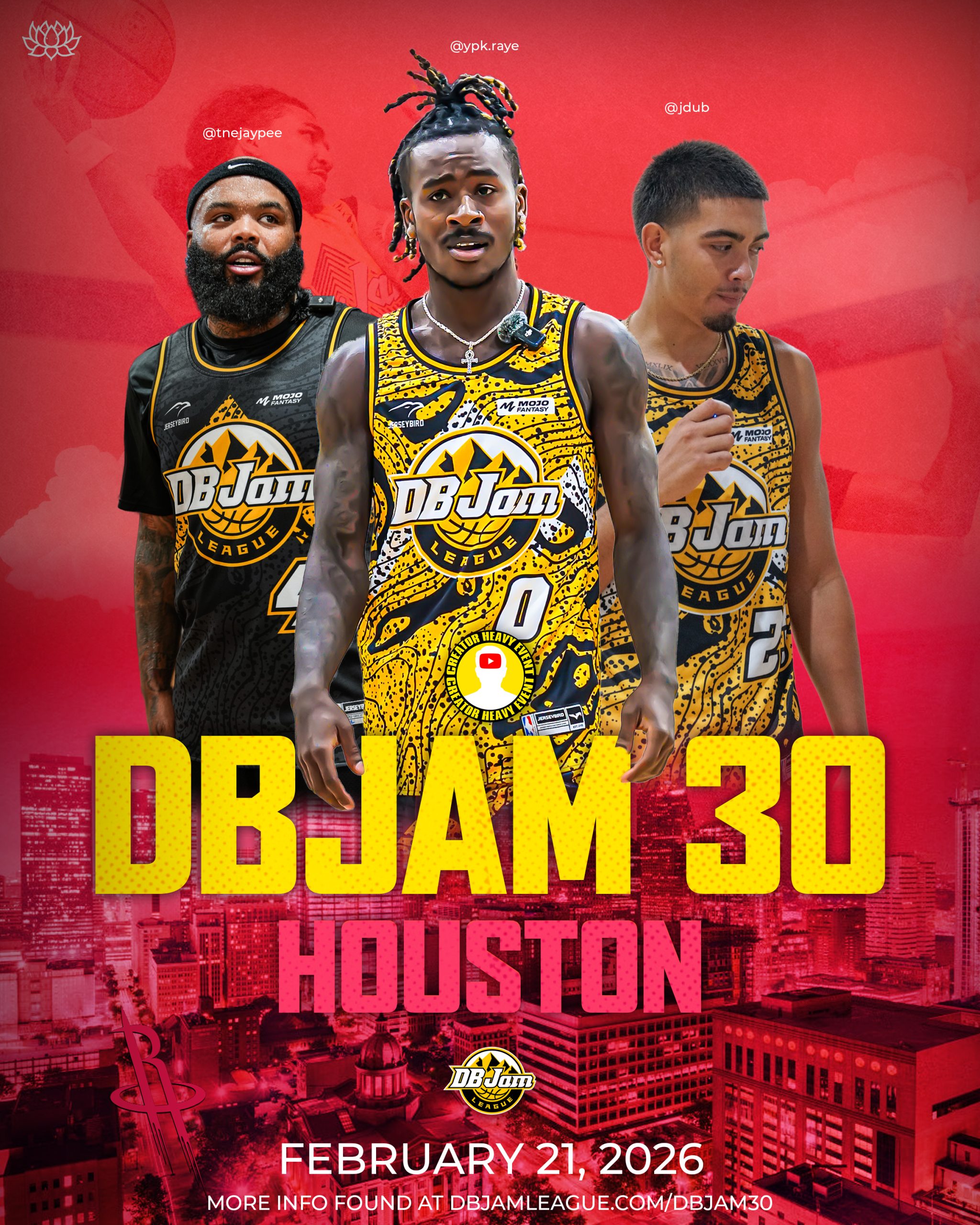 DBJAM (Dunk Ball Jam League) DBJAM 30 in Houston Texas with YPK Raye and other creators